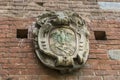 Elements of the architecture of the ancient Castle of Sforza in Milan Royalty Free Stock Photo