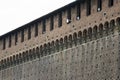 Elements of the architecture of the ancient Castle of Sforza in Milan Royalty Free Stock Photo