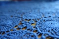 Elements of blue lacy fabric