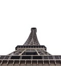 Elements of the Eiffel tower on a white background. Royalty Free Stock Photo