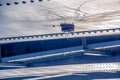 Elements of fastening structures of the Pionersky Bridge over the Salzach in the north of the city of Salzburg