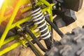 elements of the front suspension of the ATV close-up Royalty Free Stock Photo
