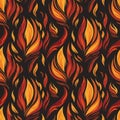 Elements vary in size, resembling dancing flames with smooth, Royalty Free Stock Photo