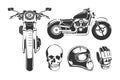 Elements for vintage vector motorcycle labels Royalty Free Stock Photo