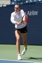 Elena Rybakina of Kazakhstan during practice at the 2023 US Open at Billie Jean King National Tennis Center in New York