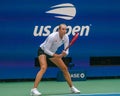 Elena Rybakina of Kazakhstan during practice at the 2023 US Open at Billie Jean King National Tennis Center in New York