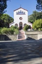 Eleousa church in the centre of Rhodes island, italian village Compochiaro, Rhodes, Greece Royalty Free Stock Photo