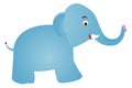 Elepahnt cartoon illustration Royalty Free Stock Photo