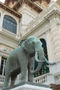 Elephannt statue outside Phra Thinang Chakri Maha Prasat in the Grand Palace in Bangkok, Thailand, home of the Thai Royal Family