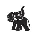 Elephant Angry mascot Template Isolated