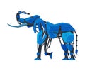 Elephant Animal Robot, Artificial Intelligence Robotic Animal Vector Illustration on White Background