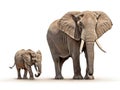 Elephant approaching isolated Royalty Free Stock Photo