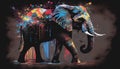 Elephant art wallpaper