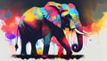 Elephant art wallpaper