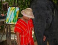 Elephant Artist and Handler