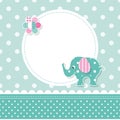 Elephant baby greeting card Royalty Free Stock Photo