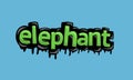 ELEPHANT background writing vector design