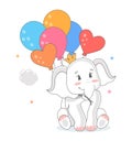 Elephant with balloons