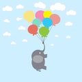 Elephant on the balloons