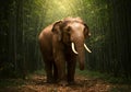 Elephant in bamboo forest Royalty Free Stock Photo