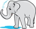 Elephant bathing Royalty Free Stock Photo