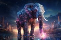 Elephant Beautiful Unique Illustration. Generative AI