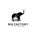 elephant big factory vector logo design