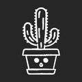 Elephant cactus chalk icon