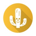 Elephant cactus flat design long shadow glyph icon