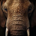 Detailed Engraved Elephant Face In Mike Campau Style Royalty Free Stock Photo