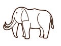 Elephant cartoon illustration Royalty Free Stock Photo