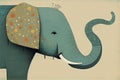 elephant cartoon vector animal wallpaper flower background funny art whimsical elephant