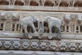 Elephant carving in jagdish temple Royalty Free Stock Photo