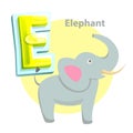 Elephant Children Alphabet Vector Illustration