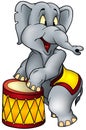 Elephant circus performer