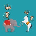 Elephant circus show icons