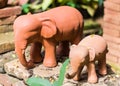 Elephant clay dolls