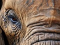 Ai Generated illustration Wildlife Concept of Elephant close-up