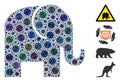 Elephant Collage of CoronaVirus Items