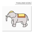 Elephant color icon