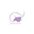 Elephant color logo. vector design illustration