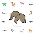 elephant colored origami icon. Detailed set of origami animal in hand drawn style icons. Premium graphic design. One of the Royalty Free Stock Photo
