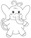 Elephant coloring page