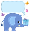Elephant with copyspace theme 4 Royalty Free Stock Photo