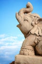 Elephant craved sandstone. Royalty Free Stock Photo