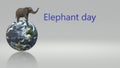 Elephant day. World elephant day at zoos. Royalty Free Stock Photo