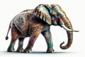 Elephant: A whimsical and charming design featuring an elephant in a retro style, with playful patterns and bright colors.