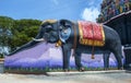 An elephant design incorporated into the Naga Pooshani Ambal Kovil on Nainativu Island in Sri Lanka.