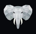 Elephant design low poly 3d effect. Vector illustration