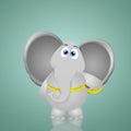 Elephant on a diet Royalty Free Stock Photo